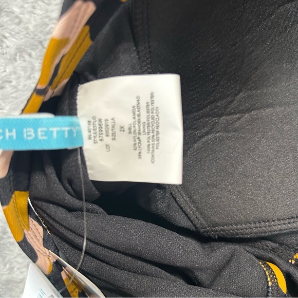 Beach Betty Slimming Control Cut Out Tie-Front One Piece Swimsuit Animal Sz 2X - Picture 9 of 16